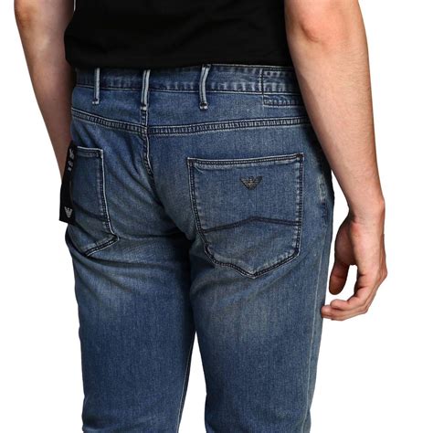 armani man denim jeans.